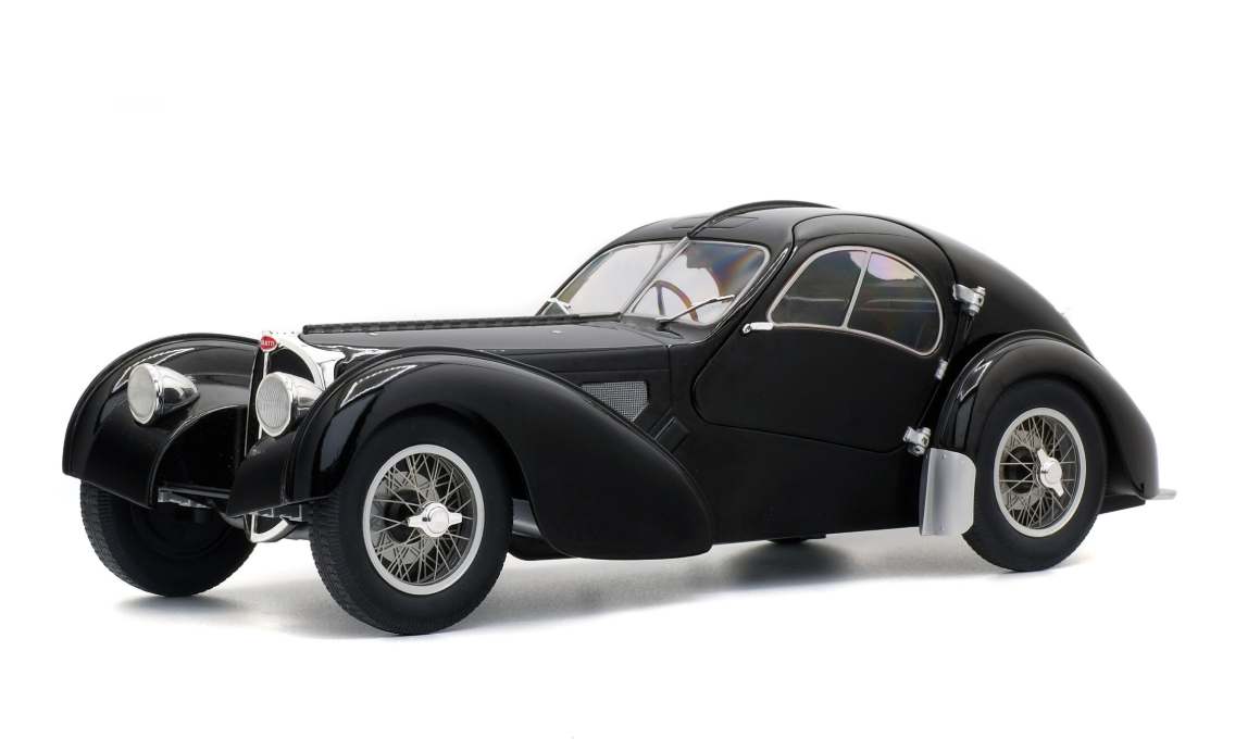 Solido 1:18 Scale 1937 Bugatti Type 57SC Atlantic – Diecast Model Car, Black