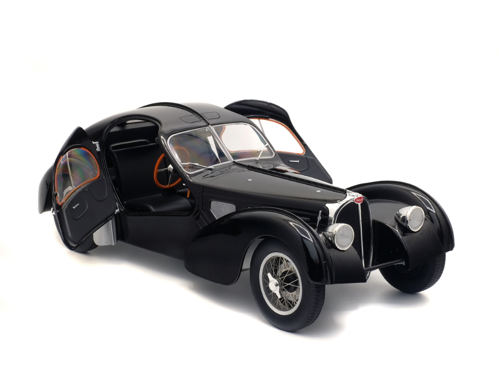 Solido 1:18 Scale 1937 Bugatti Type 57SC Atlantic – Diecast Model Car, Black