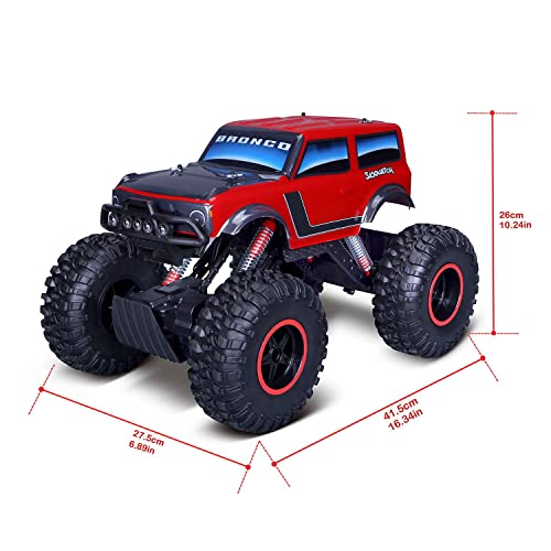 Maisto Ford Bronco Sasquatch 4x4 1:10 Scale Remote Control Vehicle (Red) (Red)