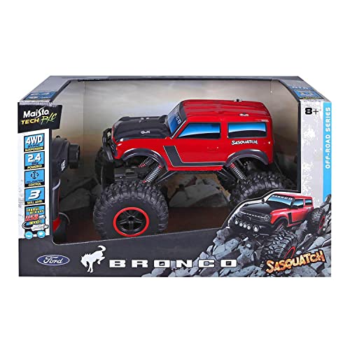 Maisto Ford Bronco Sasquatch 4x4 1:10 Scale Remote Control Vehicle (Red) (Red)